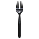 Plastic Medium Weight Forks Bulk Box, Black