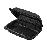 9" x 6" Mineral Filled PP Hinged Container, Black - 250 pcs