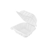 6" x 6" Mineral Filled PP Hinged Container, White - 400 pcs