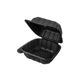 6" x 6" Mineral Filled PP Hinged Container, Black - 400 pcs