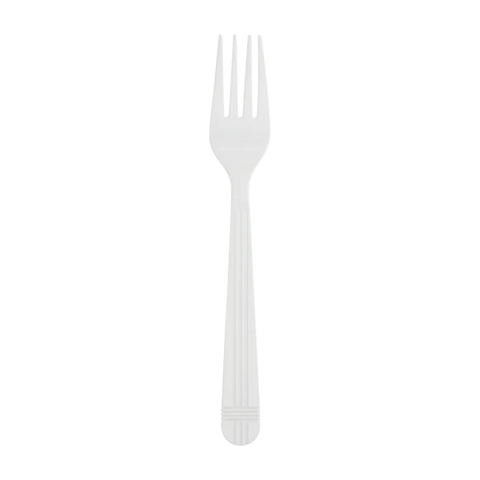 Plastic Premium Extra Heavy Weight Forks, White
