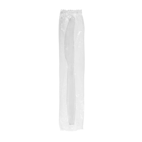 Plastic Heavy Weight Knives Wrapped, White