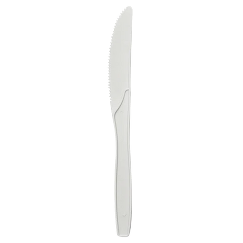 Plastic Medium Heavy Weight Knives Bulk Box, White