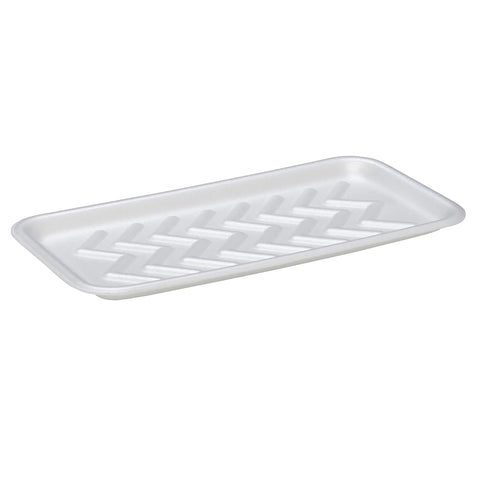 25s White Foam Meat Trays – 250/CS