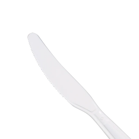 Plastic Heavy Weight Knives Wrapped, White