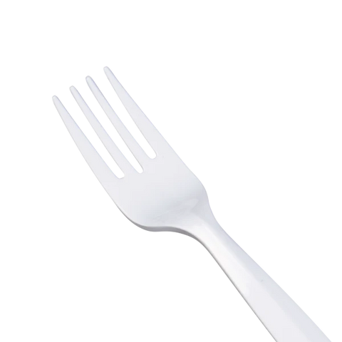 Plastic Medium-Heavy Weight Forks Bulk Box, White