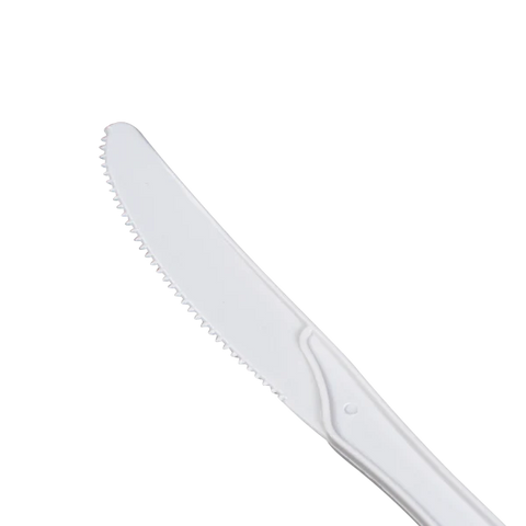 Plastic Medium Heavy Weight Knives Bulk Box, White