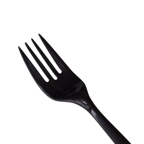 Plastic Medium Weight Forks Bulk Box, Black