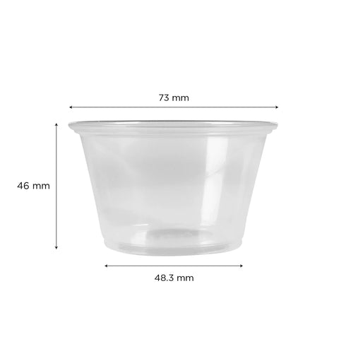 4 oz PP Plastic Portion Cups, Clear