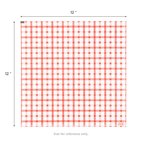 12" x 12" Grease Resistant Deli Wrap / Paper Liner Sheets, Shepherd's Check Red Pattern