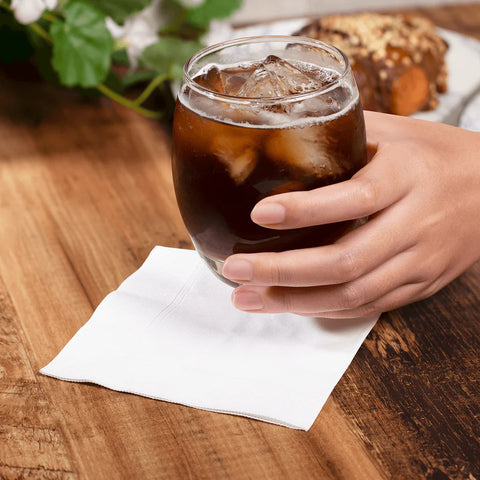 10" x10" Premium Beverage Napkins, White - 2,000 pcs