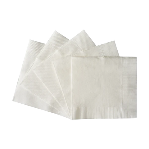 10" x10" Premium Beverage Napkins, White - 2,000 pcs