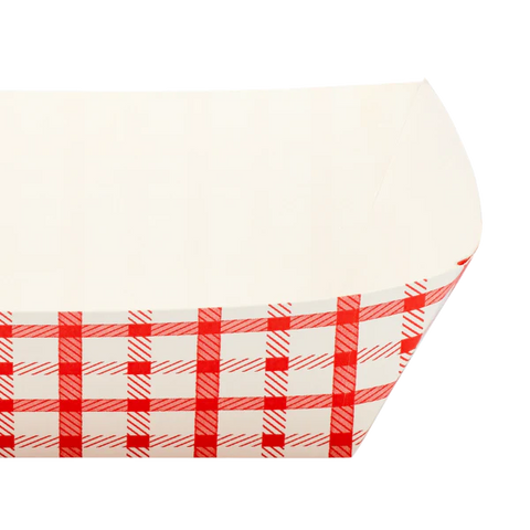 Food Tray, 3 lb, Shepherd's Check - 500 pcs